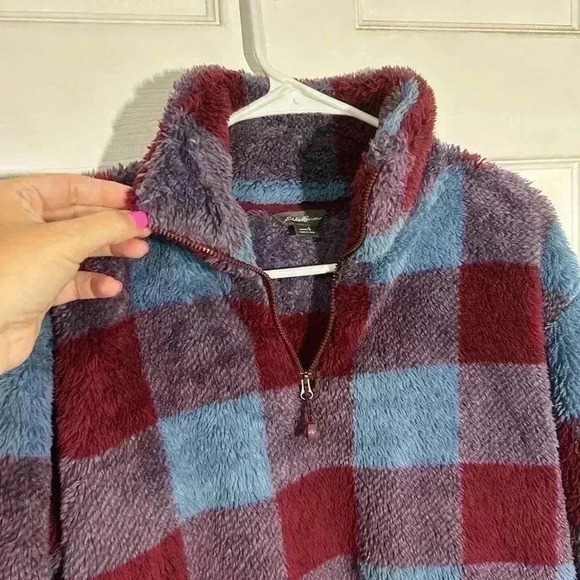 Eddie Bauer | Plush Fleece Quest Quarter Zip Harbor | Women's Small - Picture 5 of 14